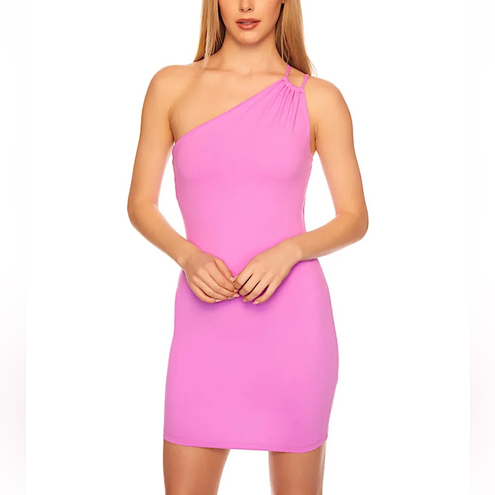 Susana Monaco Revolve One Arm Double String Dress in Snapdragon Pink Size XS